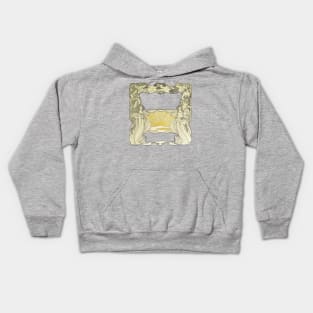 Art Nouveau border with sunrise Kids Hoodie